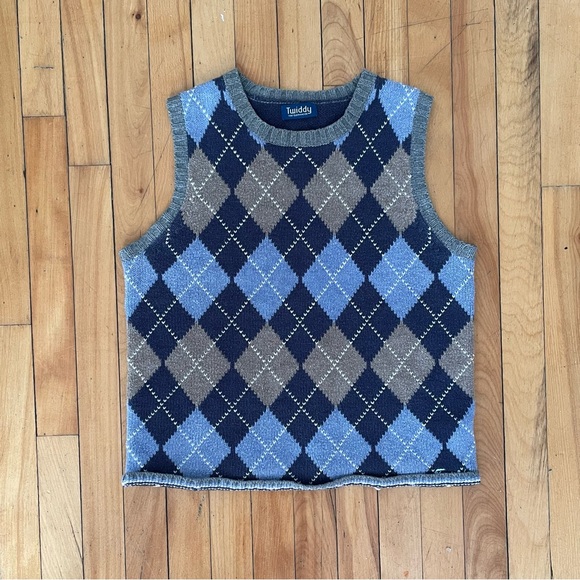 Vintage argyle sweater vest - Picture 2 of 4